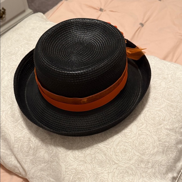 Betmar Black Hat with Orange Accent - Picture 4 of 9